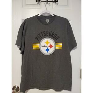 Junk Food Pittsburgh Steelers Gray Short Sleeve T-Shirt Size Large